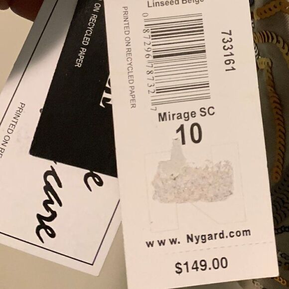 Nwt, Nygard linen top/jacket with gold and silver sequined applique, sz … - Picture 5 of 16